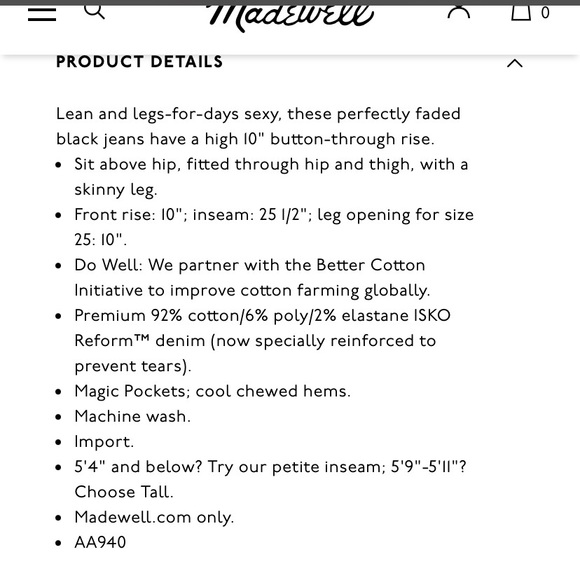 NWOT Black Button-Fly Hi Rise Skinny Jeans - Picture 9 of 11